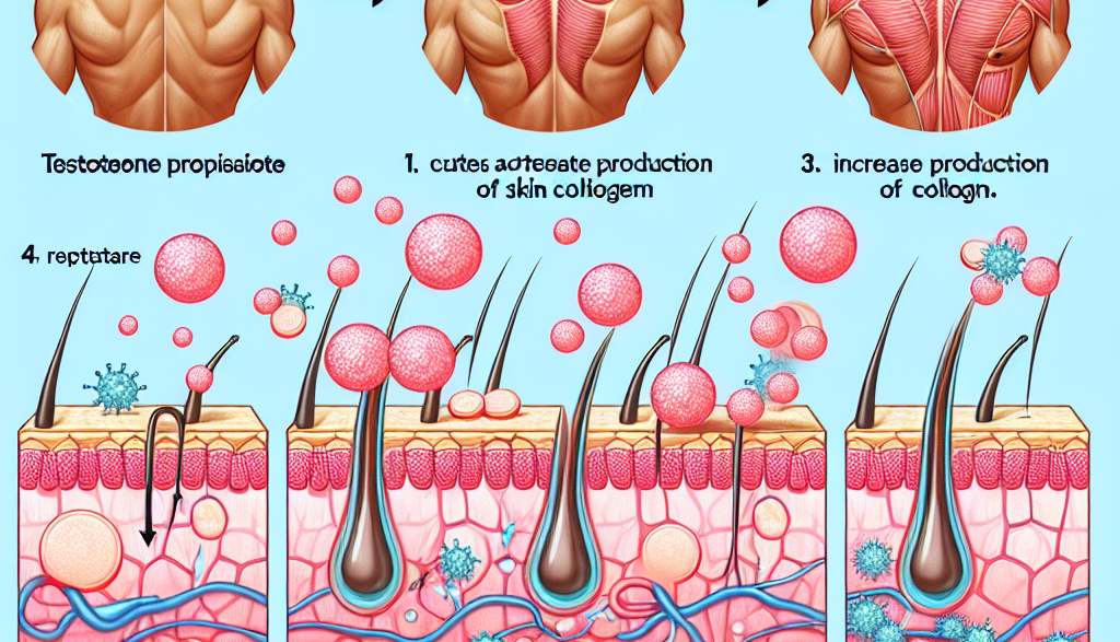 Comment le propionate de testostérone stimule la synthèse du collagène cutané.