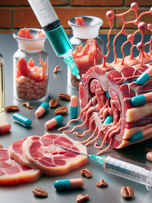 Infusion de peptides sur les modifications morphologiques des tissus carnés
