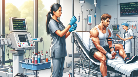 Injection et perfusion de stanozolol pendant le processus de régénération après l'effort